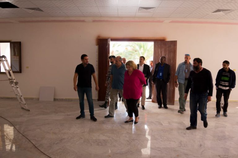 DSRSG Maria Ribeiro visits the new HNEC Headquarters' site, November 2018. © UNDP.