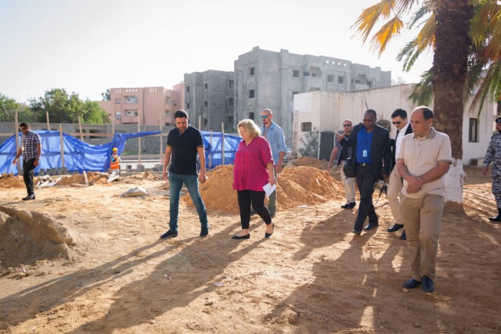 Inspection of civil works at the HNEC new Headquarters, November 2018. © UNDP.